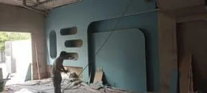 Vách thạch cao được dựng theo bản vẽ