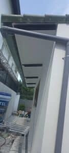Máng xối được lắp đặt đúng theo yêu cầu