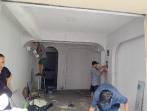 Vách ngăn trang trí đơn giản cho spa ở quận tân bình