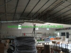 đóng trần la phông 600x600 giá rẻ cho nhà xưởng nhỏ quận thủ đức