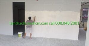 thi công sơn nước cho vách ngăn thạch cao