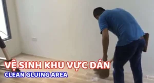 vệ sinh để chuẩn bị mặt bằng thi công giấy dán tường
